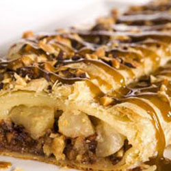 Chocolate Almond and Pear Strudel