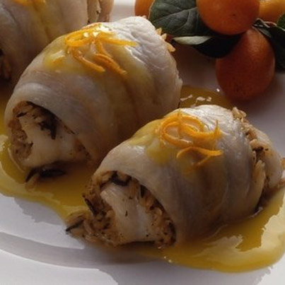 Stuffed Fish with Orange Sauce