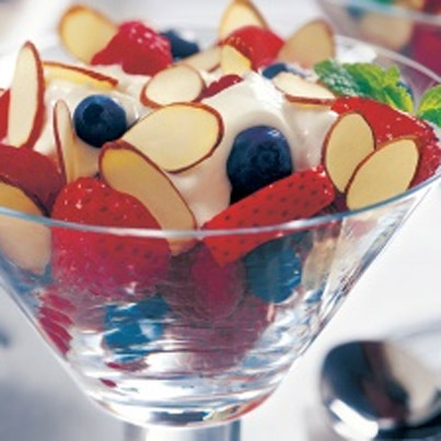 Honey-Almond Cream with Berries