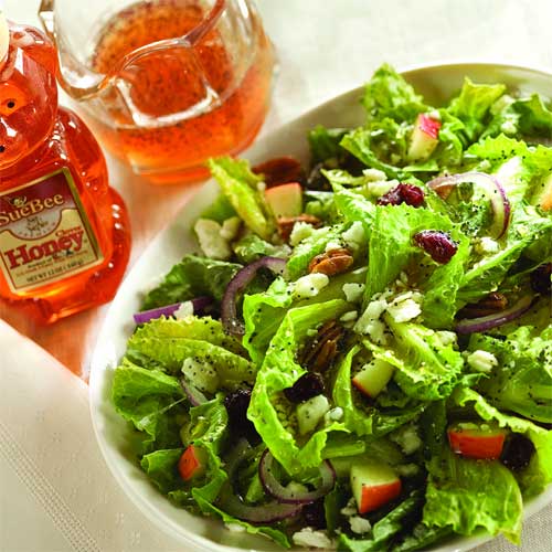 Apple and Toasted Pecan Salad with Honey Poppy Seed Dressing