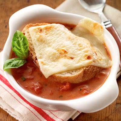 Cheese-Topped Tomato Soup