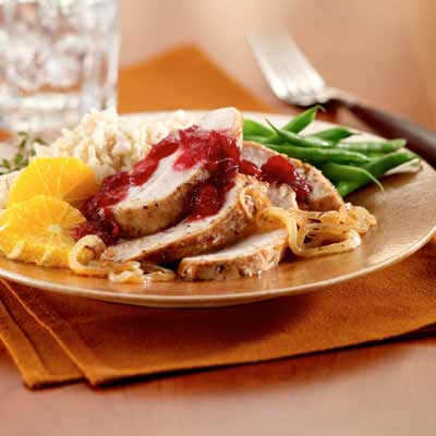 Cranberry Glazed Turkey Tenderloin