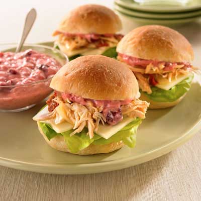 Cranberry-Chipotle Turkey Sliders