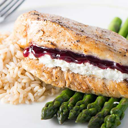 Grape and Goat Cheese Stuffed Chicken