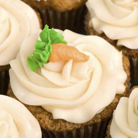 Honey Carrot Cake Whole Wheat Cupcakes