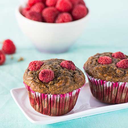 Raspberry Grape Mini Muffins