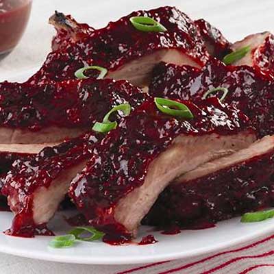 Red Raspberry Glazed Onion and Ruby Red Ribs
