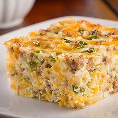 Rice & Sausage Breakfast Casserole