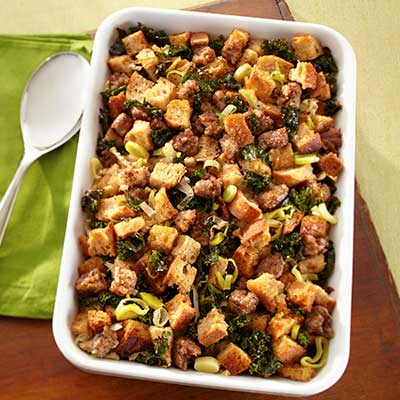 Sausage & Kale Sourdough Stuffing