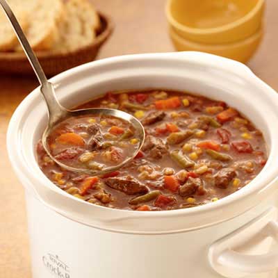 Slow Cooker Beef & Barley Soup