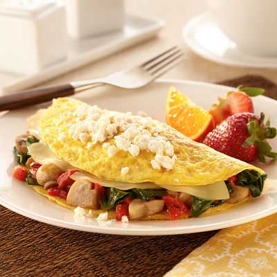 Spinach Mushroom Omelet