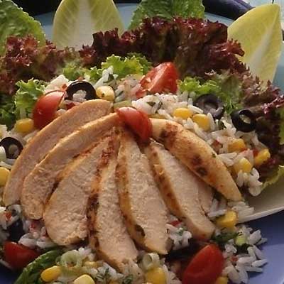 Spicy Rice and Chicken Salad