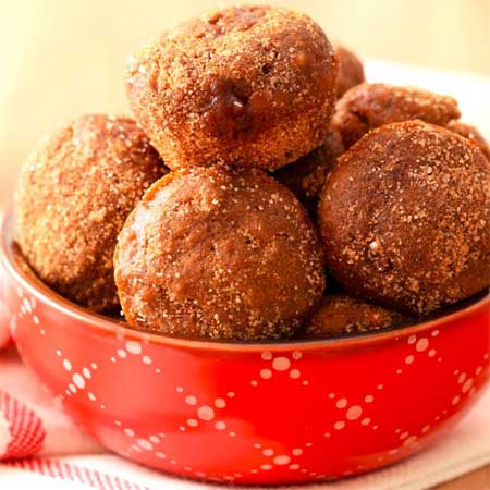 Apple Butter Baked Doughnut Holes