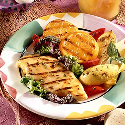 Grilled Chicken with Fruit