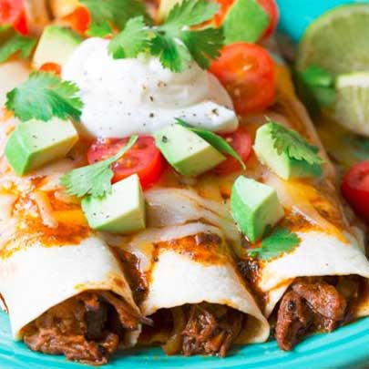 Slow Cooker Beef Enchiladas