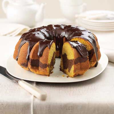 Pumpkin Chocolate Marble Cake