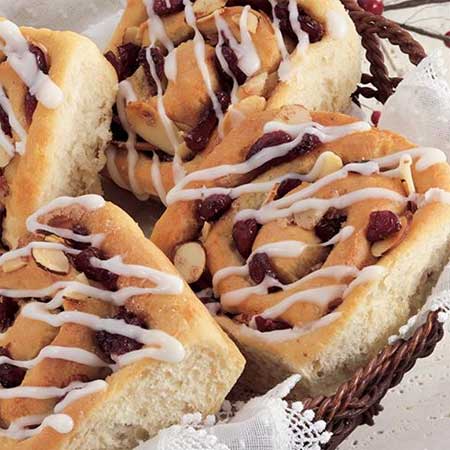 Cranberry Almond Cinnamon Rolls