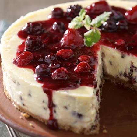 Cheesecake with Cherry Craisins and Chocolate