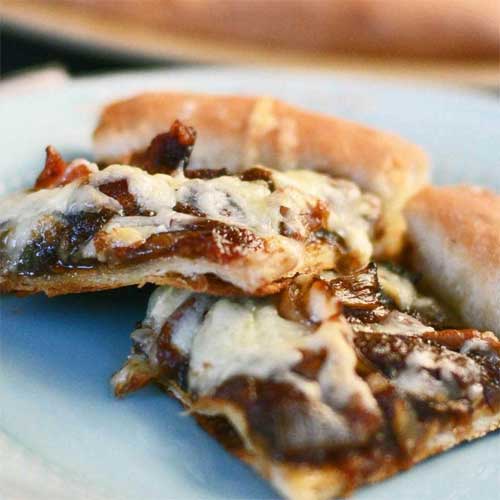 Caramelized Onion Bacon Pizza