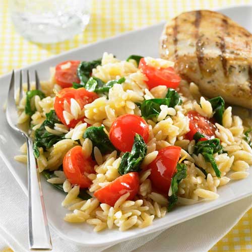Creamy Orzo With Spinach