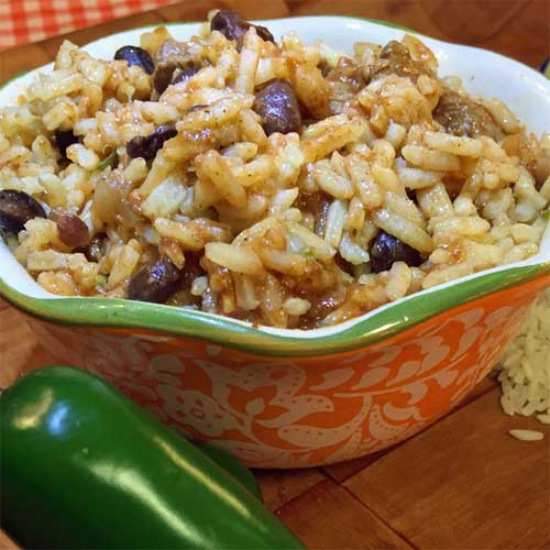 Steak & Black Bean Chili with Jalapeno Rice