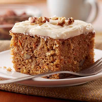 Homemade Carrot Cake with Cream Cheese Frosting