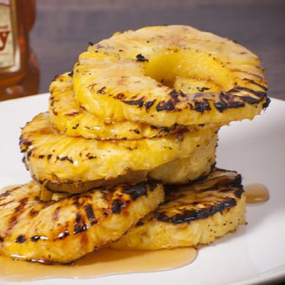 Grilled Pineapple with Cinnamon-Honey Drizzle