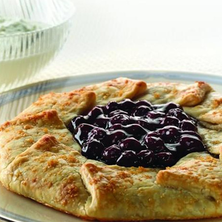 Blueberry Galette with Lime Mascarpone Cream