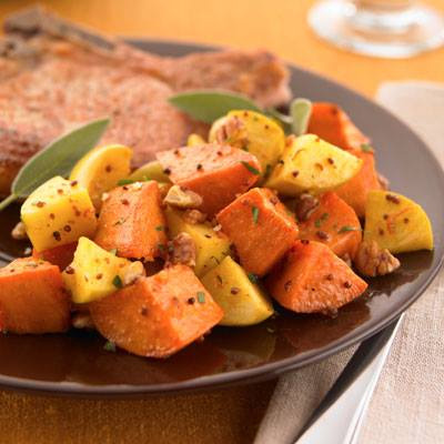 Spicy Sweet Potatoes & Apples