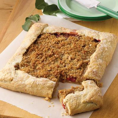 Rustic Apple Raspberry Pie Square