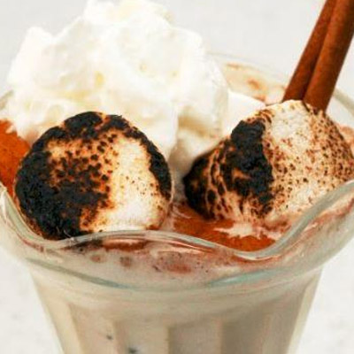 Toasted Marshmallow Apple Butter Milkshakes