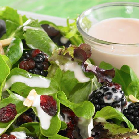 Fruity Green Salad with Ruby Grapefruit Dressing