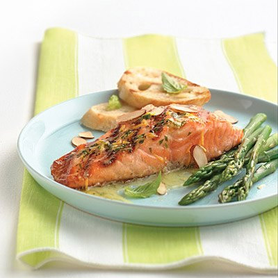 Salmon Fillets with Orange Basil Butter