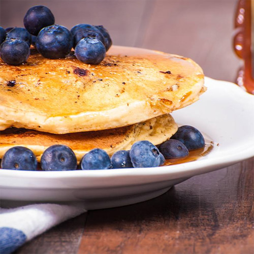 Honey Blueberry Pancakes