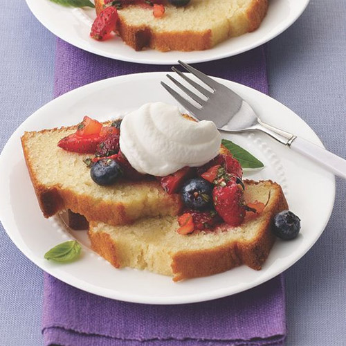 Butter Cake with Mixed Berry Salsa