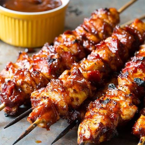 Chipotle BBQ Chicken Skewers