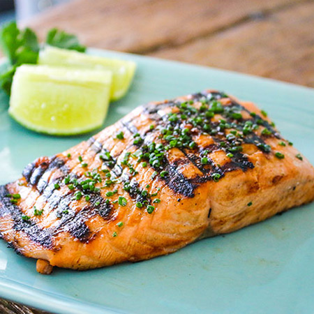 Grilled Honey Lime Salmon  