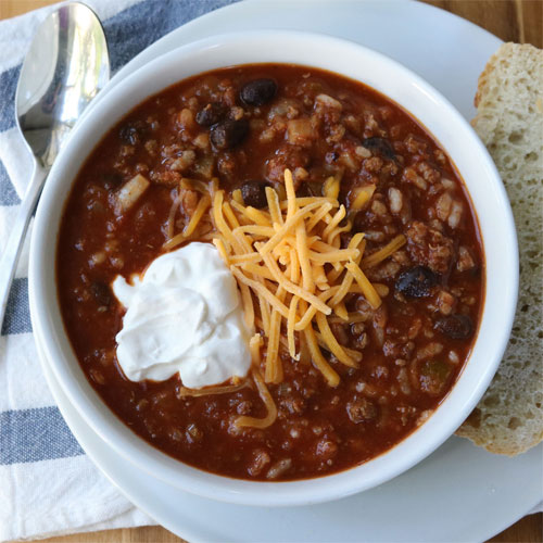 Smoky Beef and Rice Chili