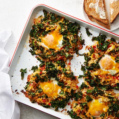 Sheet Pan Hash Browns and Eggs