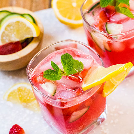 Strawberry Cucumber Lemonade