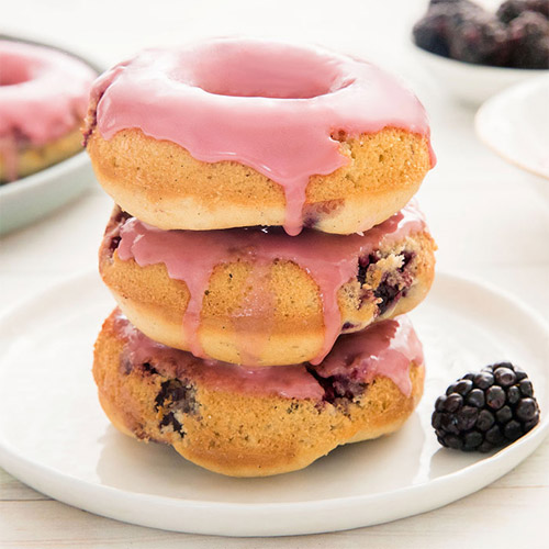 Blackberry Vanilla Bean Doughnuts