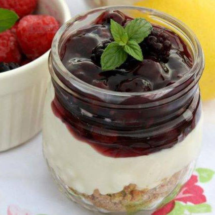 No Bake Lemon Berry Cheesecakes