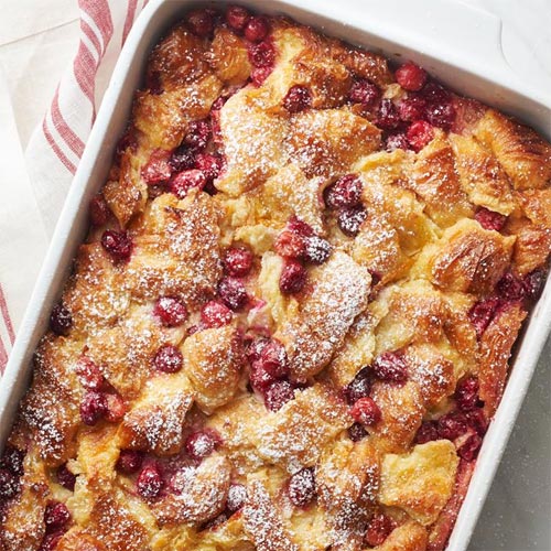 Cranberry Orange Croissant Breakfast Bake