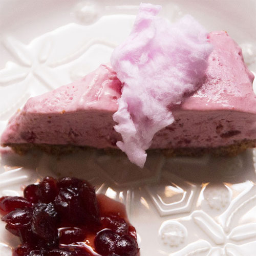 Frozen Cranberry Raspberry Cheesecake