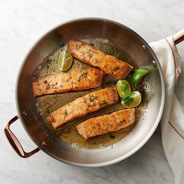 Butter Poached Salmon Medallions