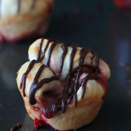 Chocolate Cherry Monkey Bread Muffins